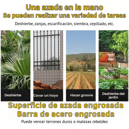 Hoja de azada de acero inoxidable resistente - Para cultivar verduras, flores y desherbar