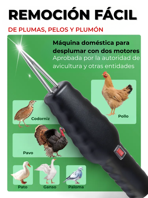 🦃Máquina Desplumadora Eléctrica Para Pollos, Patos y Codornices.