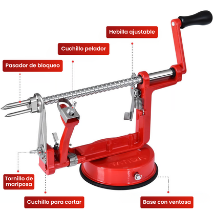 🇪🇸 Máquina de acero alemana 3 en 1 para cortar verduras en espiral - pelar - descorazona