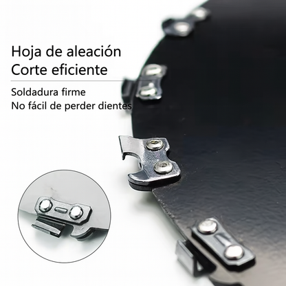 Lâmina de corte de relva multifuncional com corrente – Corta relva, arbustos e até madeira