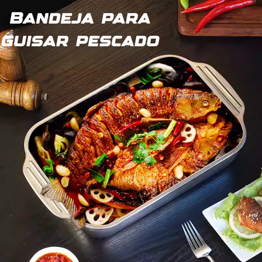 Bandeja De Cocina De Acero Inoxidable SUS304 Para Ollas Calientes, Pescado Al Vapor, Hornear Y Almacenar Alimentos
