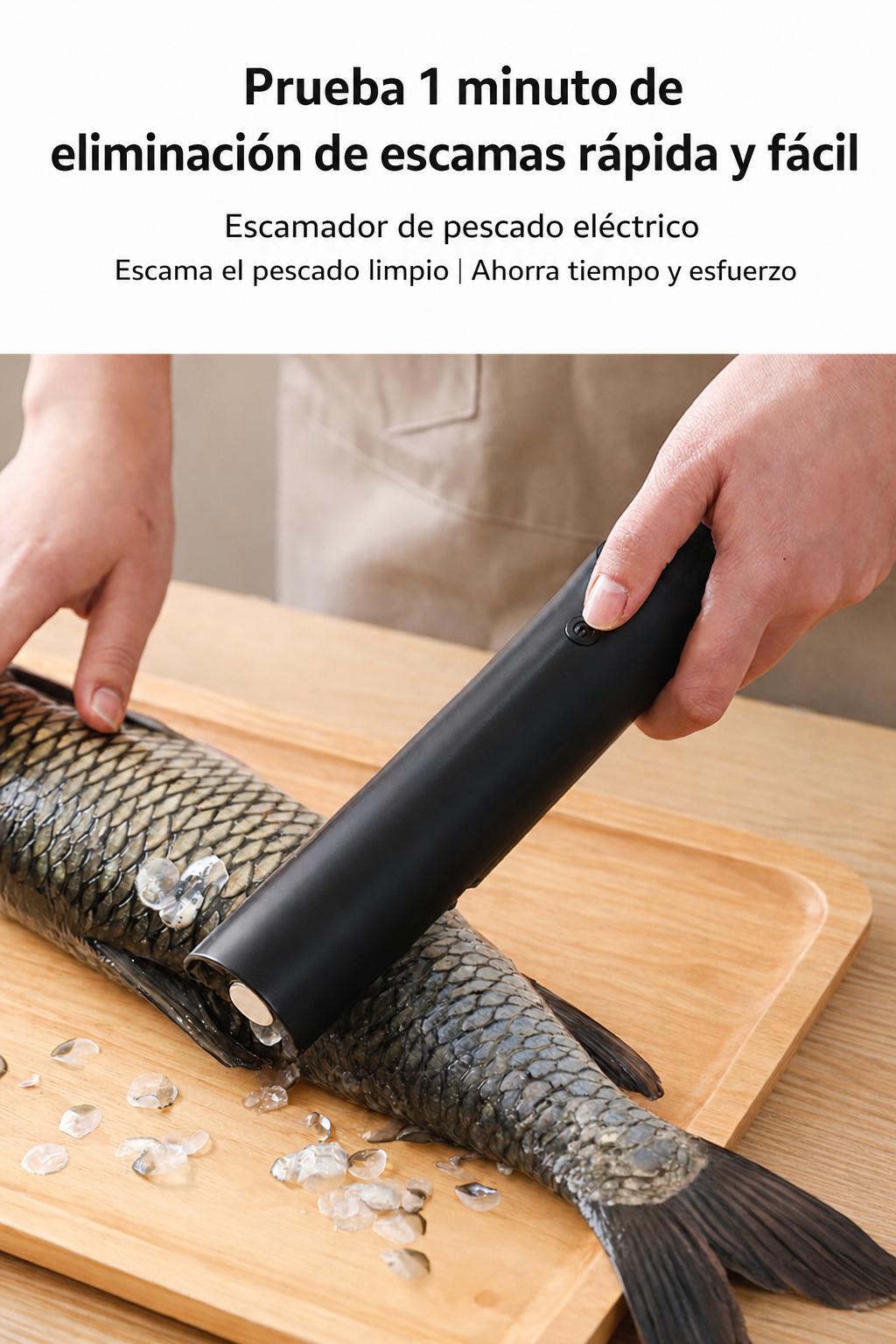 Máquina eléctrica portátil de alta potencia para quitar las escamas del pescado: limpieza rápida y sin cansar las manos.