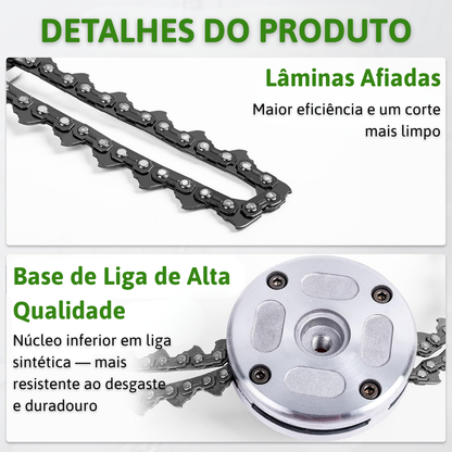 70% DE DESCUENTO | Cabezal De Corte De Acero Con Cadena – Corte Limpio, Durabilidad Y Seguridad Total
