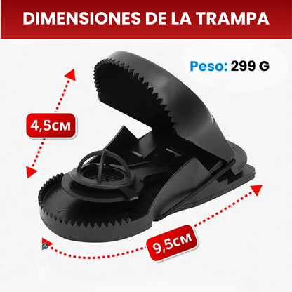 🇪🇸 Trampa para ratones moderna con alta sensibilidad y una fuerza de mordida de 90N