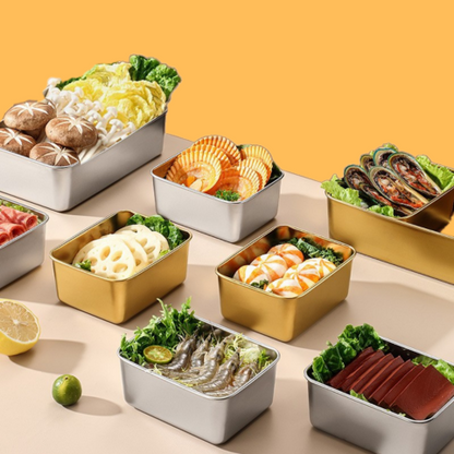 Mini bandeja de acero inoxidable estilo japonés