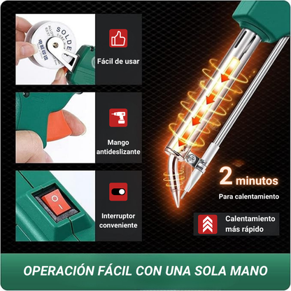 Pistola de soldadura térmica multifuncional de 80W portátil