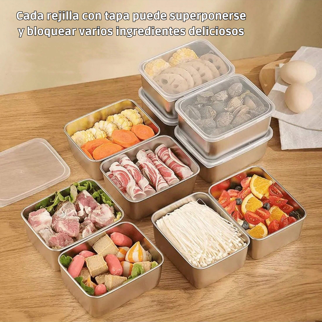 Mini bandeja de acero inoxidable estilo japonés