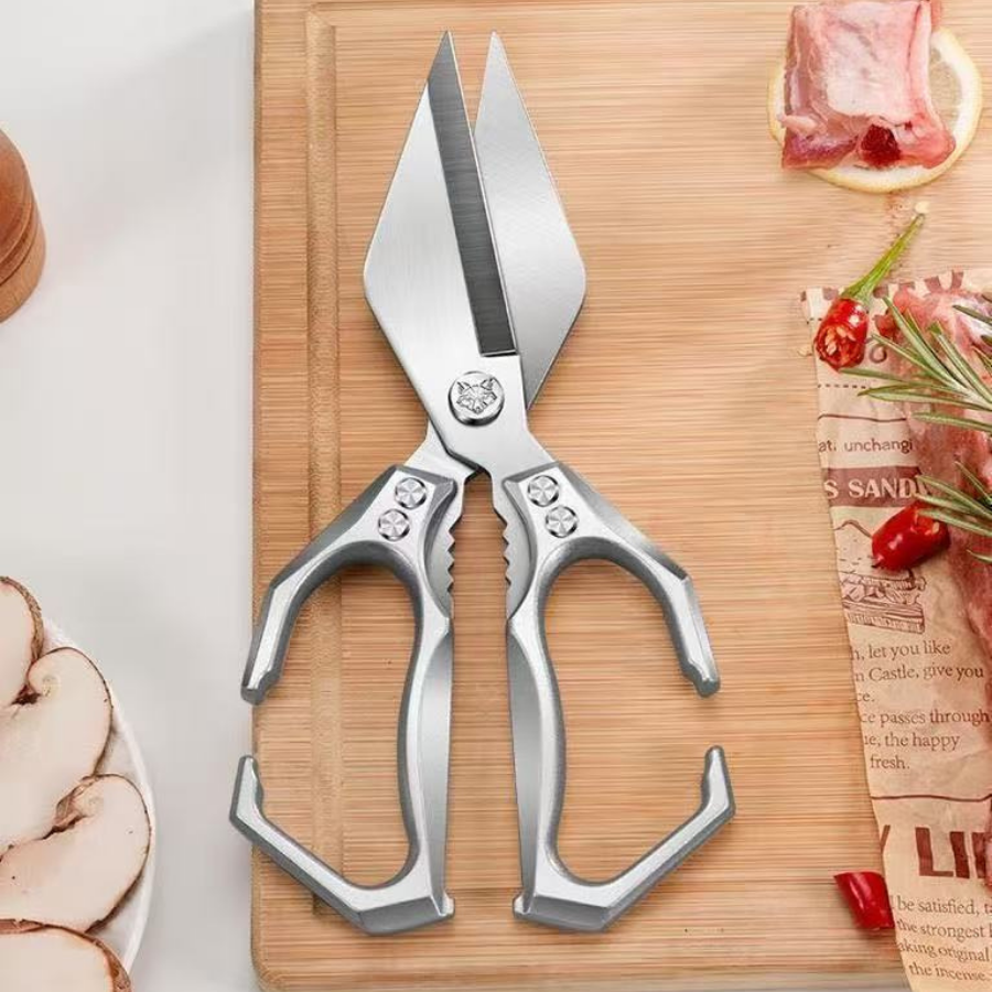 🇪🇸 Tijeras grandes con hoja en forma de diamante, hechas de acero inoxidable macizo importado de Alemania