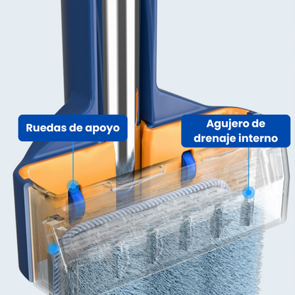 🇪🇸 AQUAMOP PRO™ a 360° - Mopa autoescurrible de acero inoxidable alemán 304