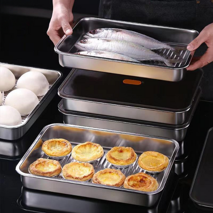 Recipiente hermético multifuncional en acero inoxidable 304 (22x15x6 cm)