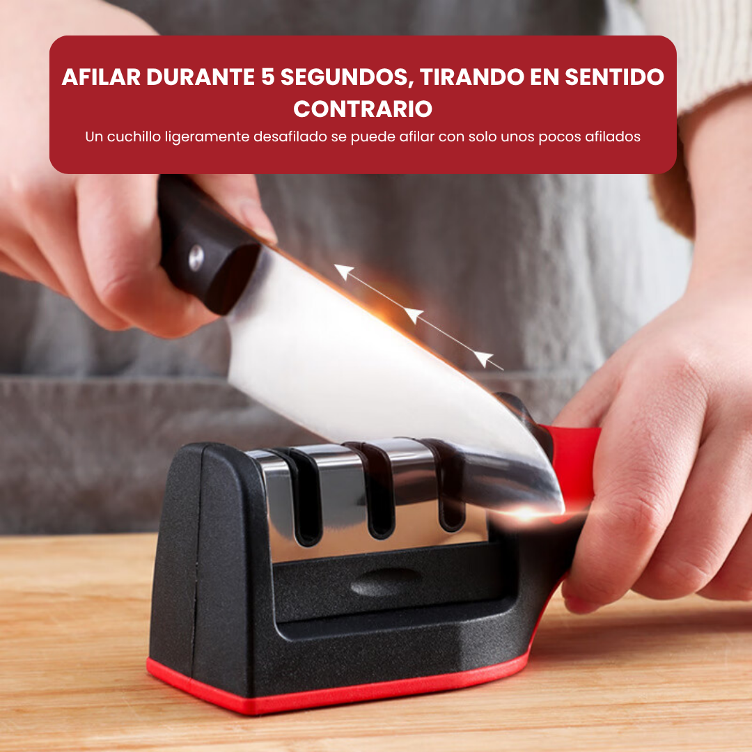 Afilador de cuchillos/tijeras de 4 niveles adecuado para muchos tipos de cuchillos