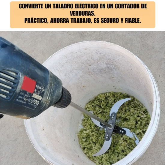 [🎁 Accesorios de instalación gratuitos] Triturador de hierba y verduras para aves y ganado