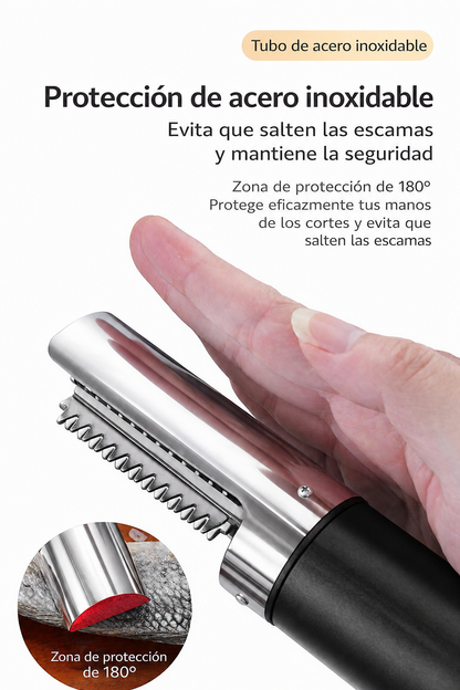 Máquina eléctrica portátil de alta potencia para quitar las escamas del pescado: limpieza rápida y sin cansar las manos.