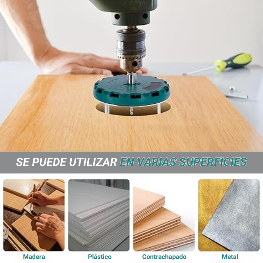 Multifuncional herramienta abreagujeros ajustable - Diámetro de corte: 45-130 mm