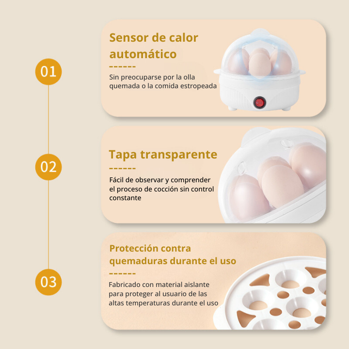 Vaporera eléctrica multifuncional de 2 etapas con detección automática de calor