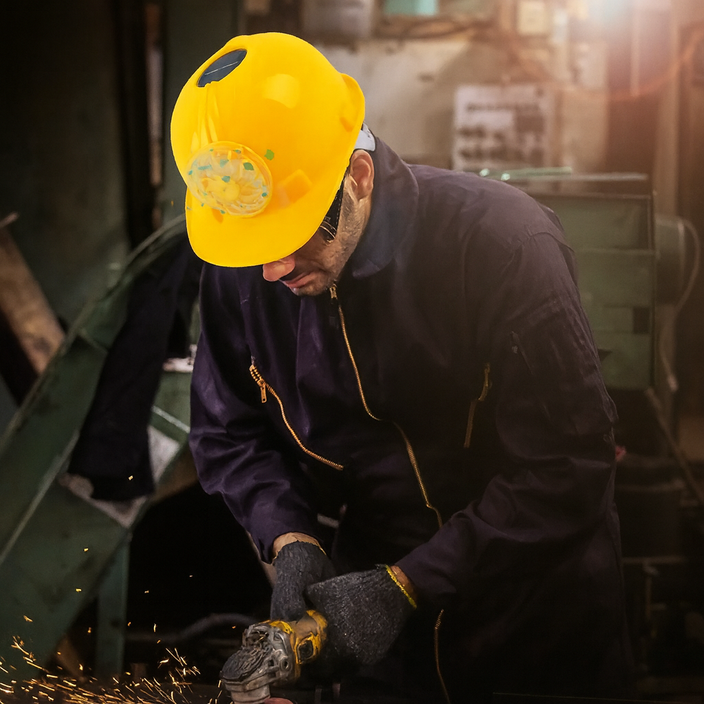Casco de Seguridad con Aire Acondicionado Solar