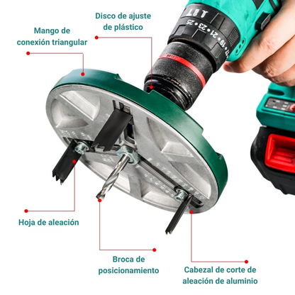 Multifuncional herramienta abreagujeros ajustable - Diámetro de corte: 45-130 mm