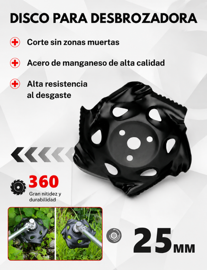 70% DE DESCUENTO | Cuchilla multifuncional de aleación para desbrozadora manual (Accesorios incluidos)