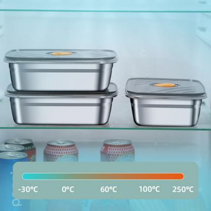 Recipiente Grande Para Alimentos Al Vacío De Acero Inoxidable Antibacteriano De 1500ml (19 x 14 x 8cm)