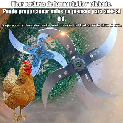 [🎁 Accesorios de instalación gratuitos] Triturador de hierba y verduras para aves y ganado
