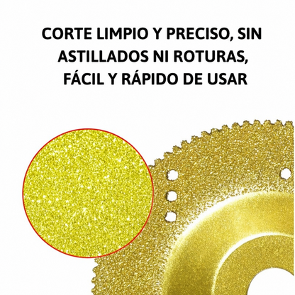 70% DE DESCUENTO | Disco diamantado 5 en 1 – Corta, lija y da forma en pocos segundos.