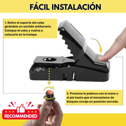 Trampa para ratones - Trampa resistente - Dura hasta 10 años