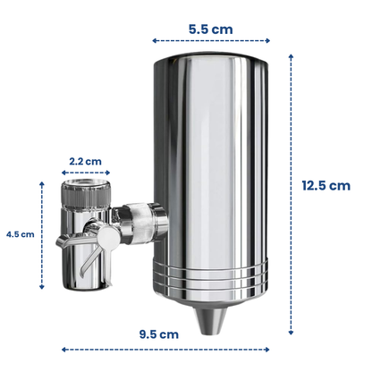 🇪🇸 Filtro de agua de carbón profundo de 0,2 µm de acero inoxidable alemán 304 (X5CrNi18-10)