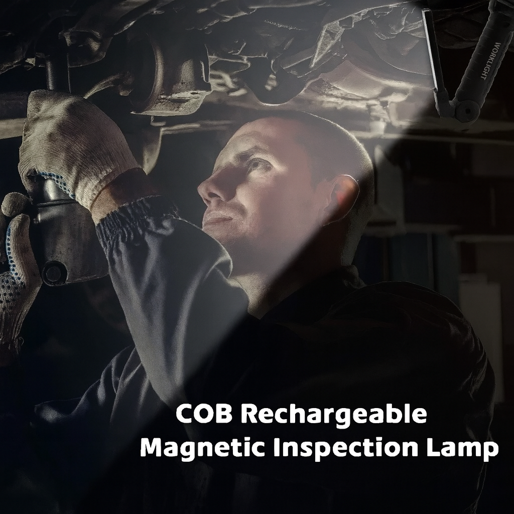 Linterna con 5 Modos de Luz, Rotación 360°, Imán y Luz de Emergencia (incluye cable de carga USB)