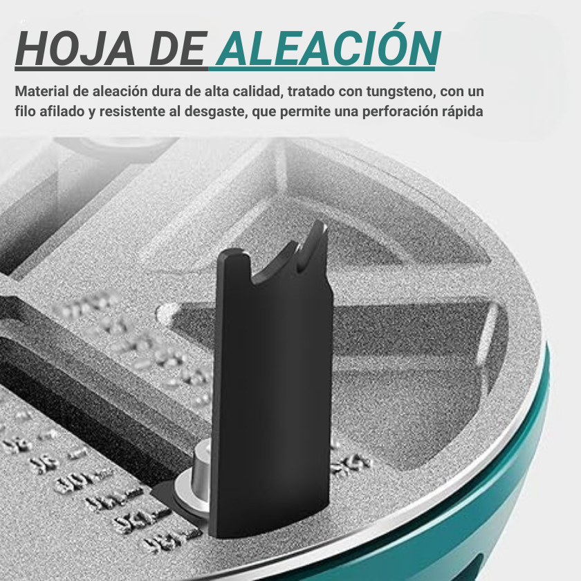 Multifuncional herramienta abreagujeros ajustable - Diámetro de corte: 45-130 mm