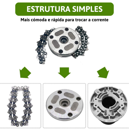 70% DE DESCUENTO | Cabezal De Corte De Acero Con Cadena – Corte Limpio, Durabilidad Y Seguridad Total