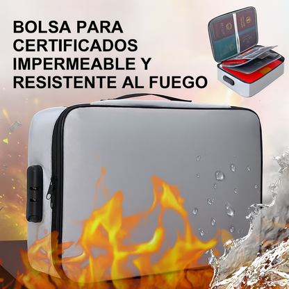 Bolsa de Documentos Premium – Ignífuga, con Cerradura de 3 Dígitos, Máxima Tranquilidad