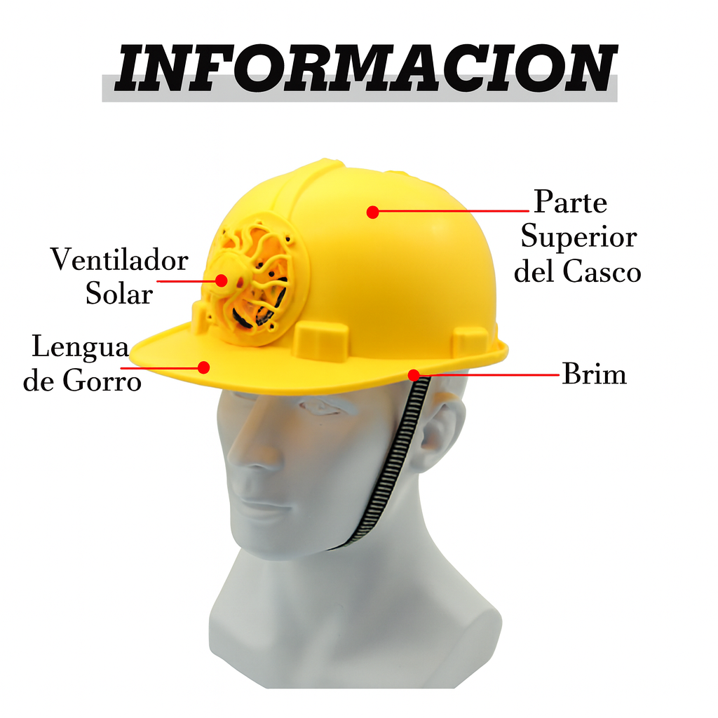 Casco de Seguridad con Aire Acondicionado Solar