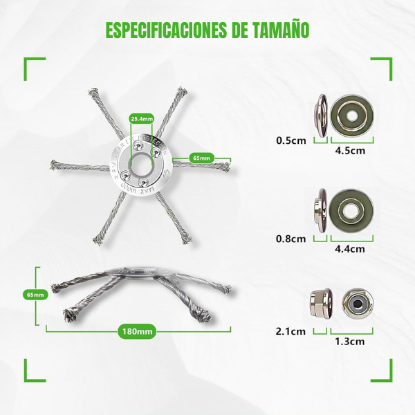 🎄70% DE DESCUENTO | El Cabezal Del Cortacésped Tiene 6 Bordes De Acero Inoxidable