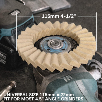 Disco multiuso para pulido y lijado – devuelve el brillo y restaura superficies de hierro, acero, acero inoxidable, madera y vidrio