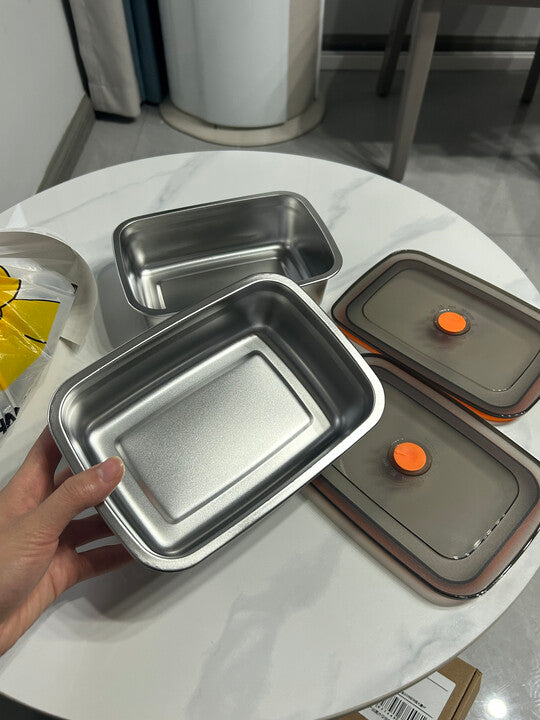 🇪🇸 Recipientes para alimentos de acero inoxidable alemán 316 con tapa al vacío