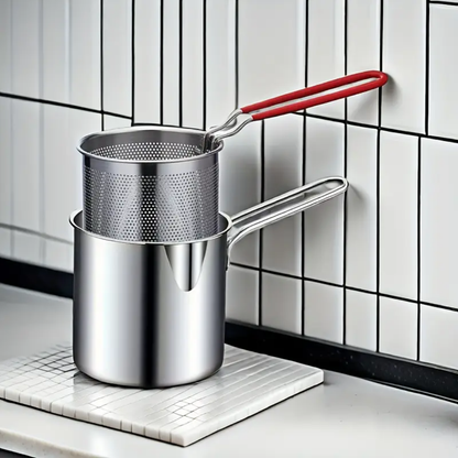 Juego de freidora de 1,2 litros fabricada en acero inoxidable 304