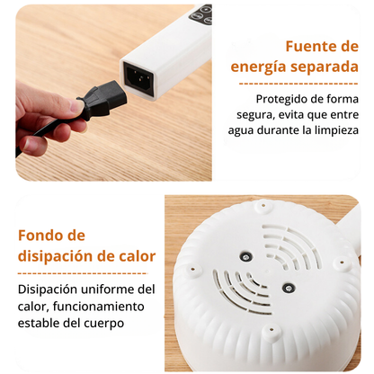 (lcd yen) Sartén eléctrica con pantalla LCD, múltiples modos de cocción y sensor de temperatura automática