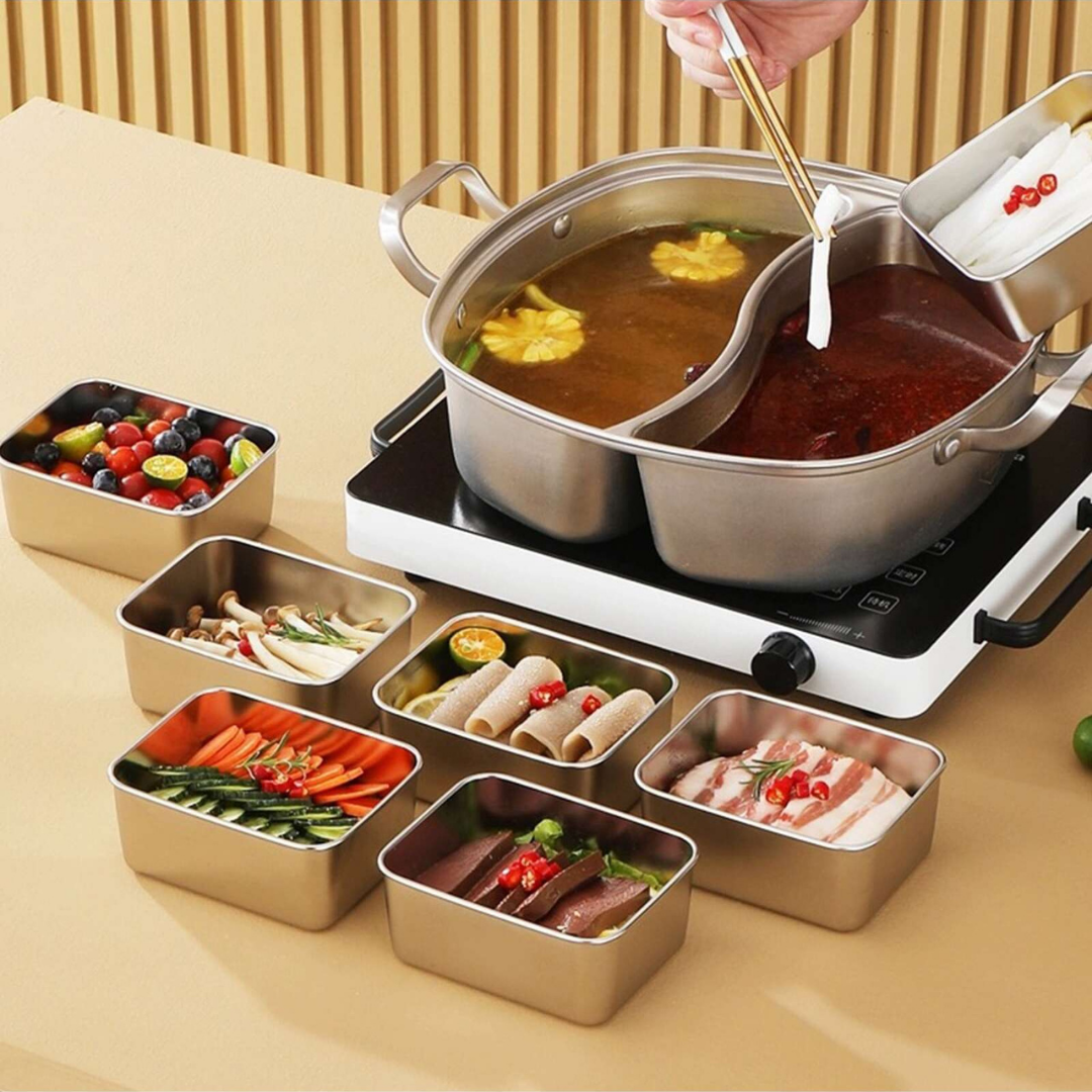 Mini bandeja de acero inoxidable estilo japonés