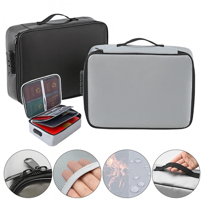 Bolsa de Documentos Premium – Ignífuga, con Cerradura de 3 Dígitos, Máxima Tranquilidad