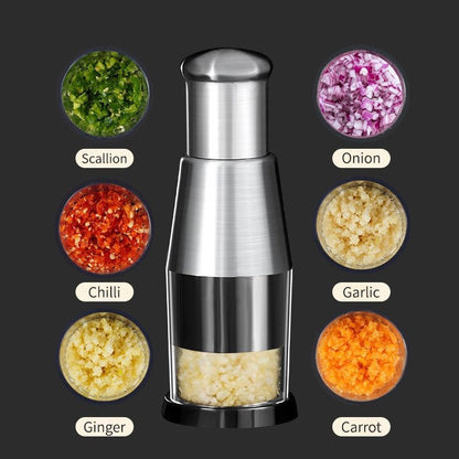 KitchenHelp™ Picadora de acero para ajo, cebolla, jengibre, guindilla y fruta tt