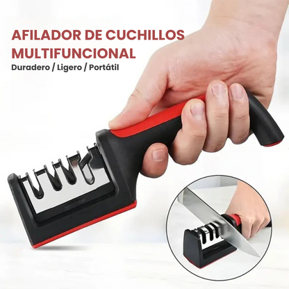 Afilador de cuchillos/tijeras de 4 niveles adecuado para muchos tipos de cuchillos