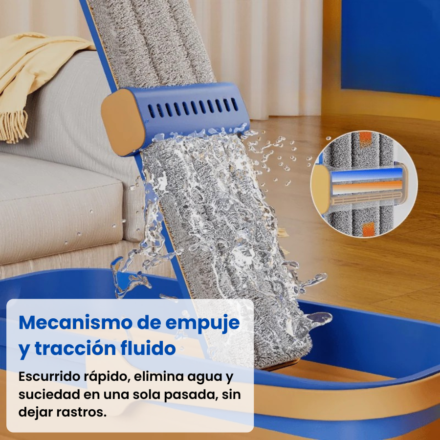 🇪🇸 AQUAMOP PRO™ a 360° - Mopa autoescurrible de acero inoxidable alemán 304