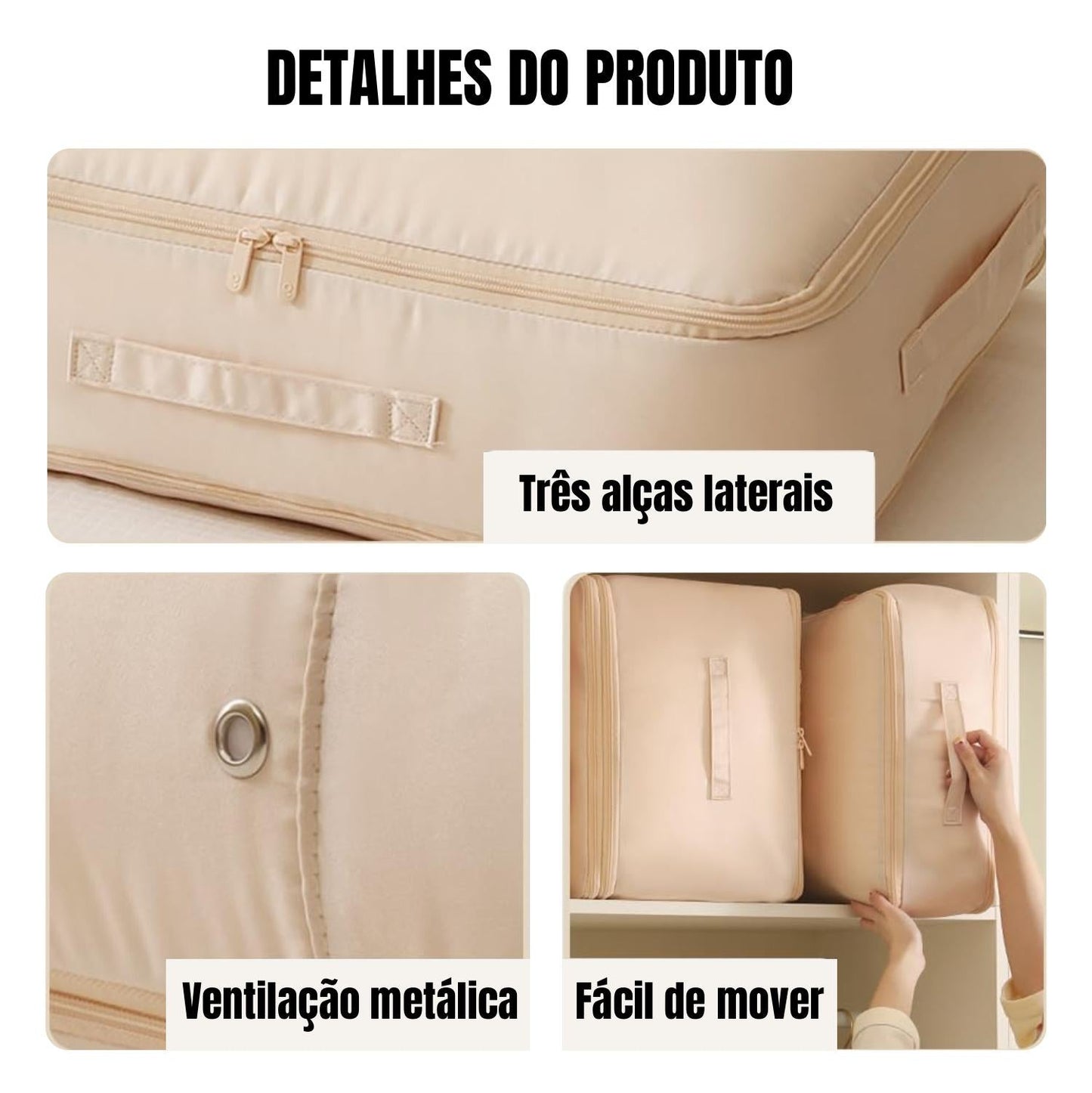 70% DE DESCUENTO | Bolsas Organizadoras de Compressão Automática para Edredons, Roupas, Cobertores, Impermeáveis e à Prova de Umidade (54x42x30cm)