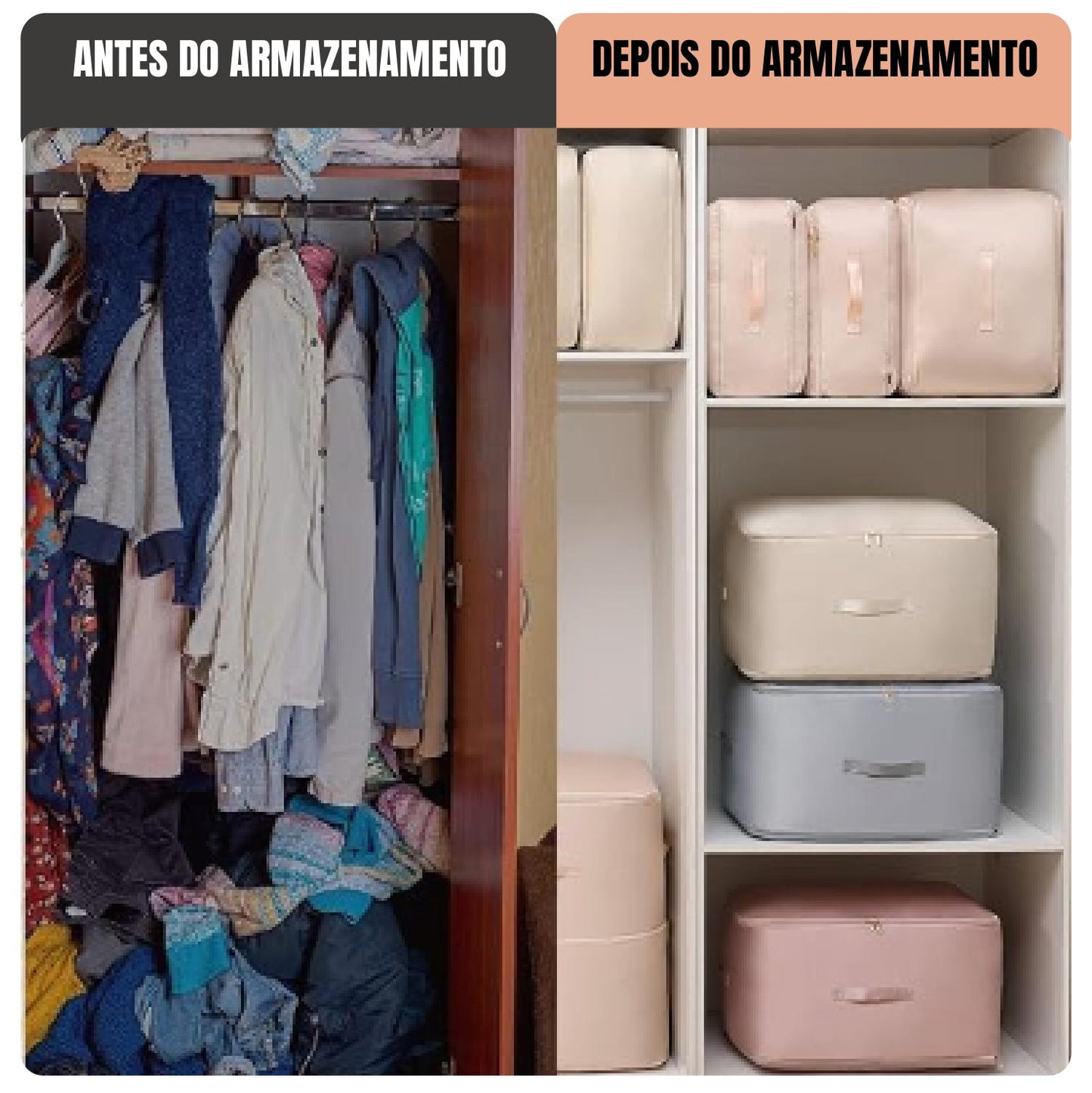 70% DE DESCUENTO | Bolsas Organizadoras de Compressão Automática para Edredons, Roupas, Cobertores, Impermeáveis e à Prova de Umidade (54x42x30cm)