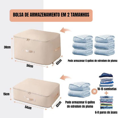 70% DE DESCUENTO | Bolsas Organizadoras de Compressão Automática para Edredons, Roupas, Cobertores, Impermeáveis e à Prova de Umidade (54x42x30cm)
