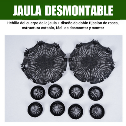 Jaula de pesca de nuevo estilo con 8 agujeros