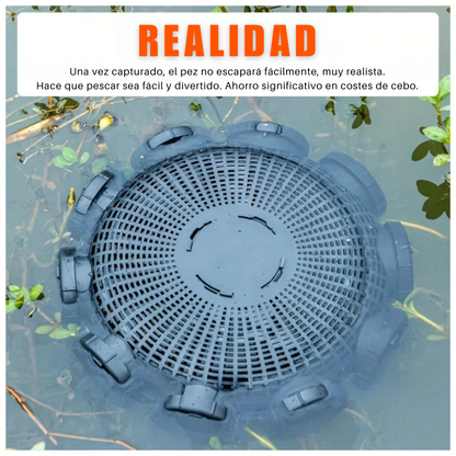 Jaula de pesca de nuevo estilo con 8 agujeros