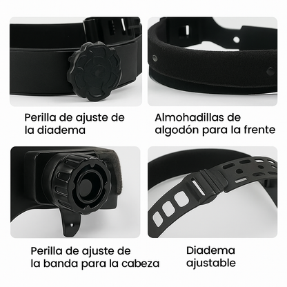 Máscara de Soldadura Automática Oscurecible Premium con Luz LED, Ligera de Cabeza, Protección Ocular Total