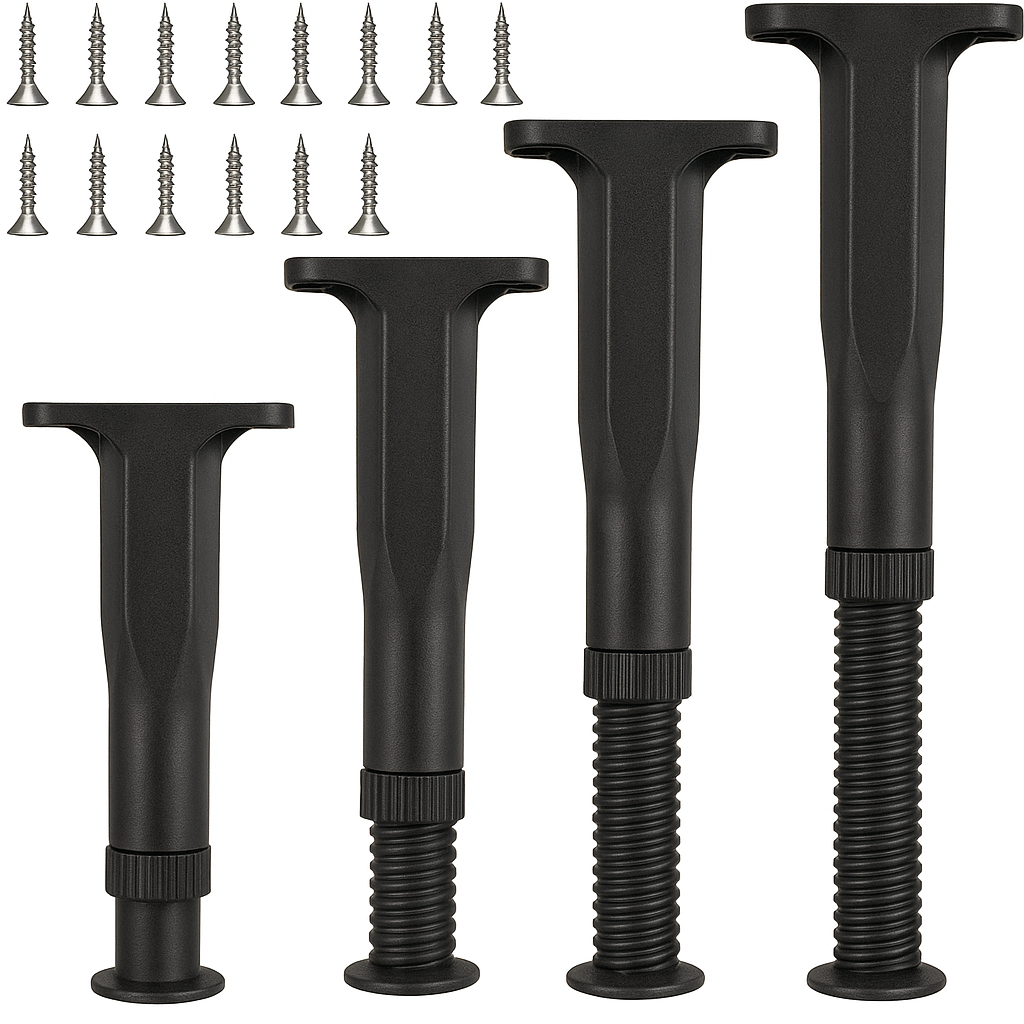 Patas Ajustables de Alta Resistencia (21-38cm) – Gira y nivela en segundos