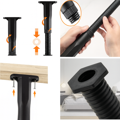 Patas Ajustables de Alta Resistencia (21-38cm) – Gira y nivela en segundos